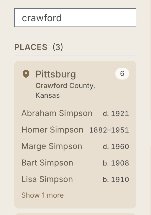 Searching crawford lists Pittsburg, Crawford County, Kansas with Homer, Marge, Bart and Lisa Simpson